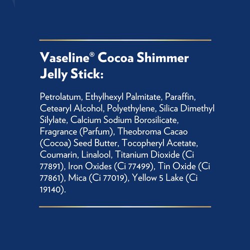 Vaseline Cocoa Shimmer Jelly Stick – Non-Greasy Moisturizer for Glowing Skin, Face & Body Lotion, Travel-Size, 1.4 Oz Ea, Pack of 3.