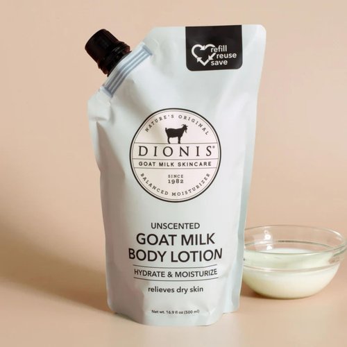 Dionis Goat Milk Unscented Body Lotion Refill Pouch 16.9 oz (Pack of 1)