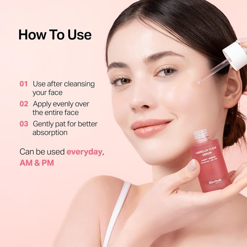 Meebak Camellia Clear Serum – Gentle Exfoliating Serum for Uneven Tone & Texture – Refines Look of Pores & Boosts Radiance with AHA, PHA + Niacinamide – Korean Skincare