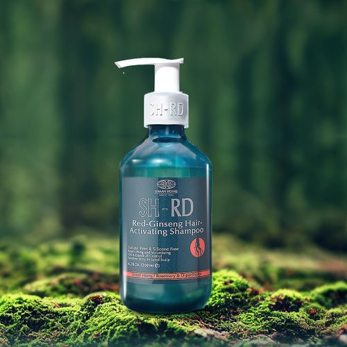 SH-RD Red Ginseng Activating Shampoo for Thinning Hair | Herbal Extract, Rosemary, Vitamin B5 | Root-Lifting, Oil Control & Anti-Dandruff | Sulfate-Free - 6.76oz/200ml