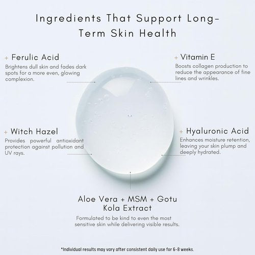 Glow Renewal Vitamin C Serum - Brightening & Anti-Aging Formula with Hyaluronic Acid - 1 oz for Face & Eye