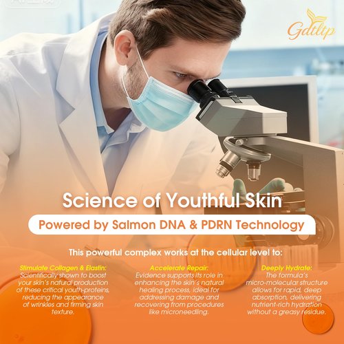 Salmon DNA Serum, Anti-Wrinkle PDRN Serum, 8000ppm Salmon Egg Ampoule, Collagen, Glutathione, Niacinamide, Hyaluronic Acids, Vitamin E - Korea Skin Care for Anti-Wrinkle & Radiance, 0.05 fl.oz x 35e