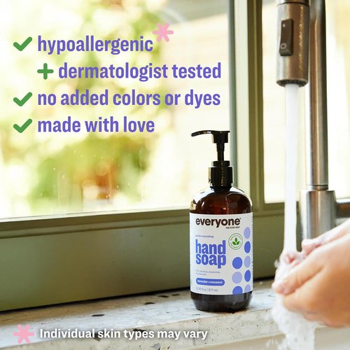 Everyone Liquid Hand Soap - Lavender & Coconut | Plant-Based Cleanser, 12.75 Ounce (Pack of 3)