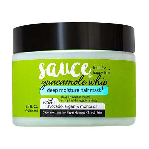SAUCE BEAUTY Guacamole Whip Hair Mask - Deep Conditioning Treatment with Avocado, Honey & Argan Oil - 12 Fl Oz for Dry, Damaged & Frizzy Hair