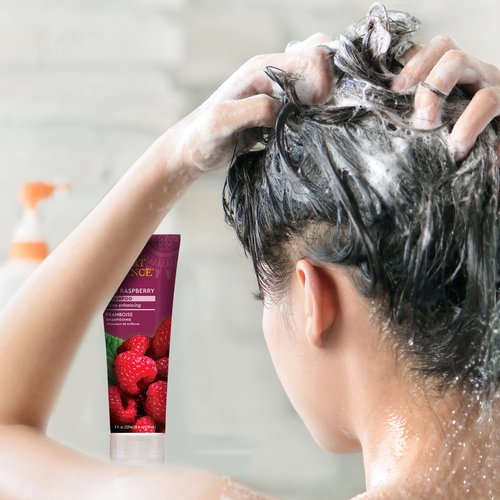Desert Essence Red Raspberry Shampoo and Conditioner Bundle With Aloe Leaf Juice, Jojoba, Vitamin B-5 and Shea Butter, 8 fl. oz. and 8 fl. oz. Each