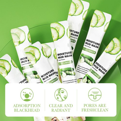 Etuanxi 30Pcs Recovery Mud Mask Clay Mask for Face Vitamin C & Cucumber & Dead Sea Mud Masks for Face Face Mask Moisturizing Deep Cleansing Mud Mask Skin Care Set