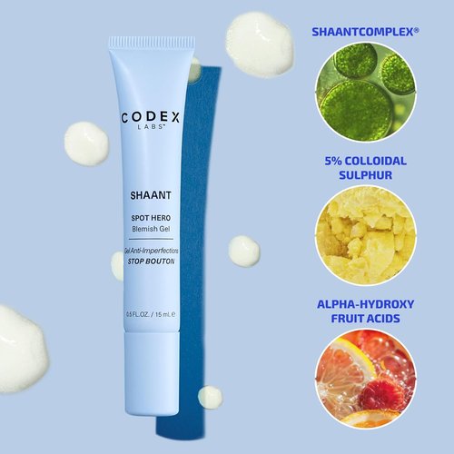 Codex Labs Shaant Spot Hero – 5% Sulfur Acne Spot Treatment | Clinically Tested for Sensitive Skin | 0.5 oz