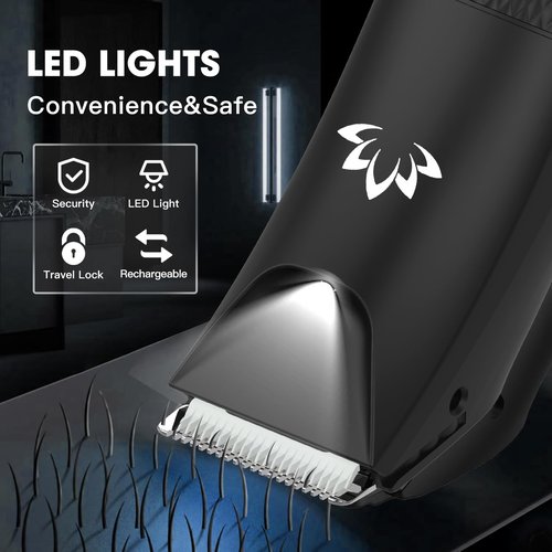 RESUXI Manscape Ball Trimmer for Men,Body& Pubic Hair Trimmer and Groin Hair Shaver, Bikini Trimmer Women,Smooth Shaving, Lightweight with Travel Lock, IPX7 Waterproof Wet/Dry Shaving, LED Display