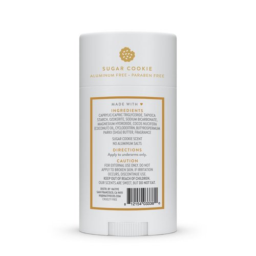 Native Deodorant, Holiday Edition, Sugar Cookie Scent, Contains Naturally Derived Ingredients, 72 Hour Odor Control | Deodorant for Women and Men, Aluminum Free with Baking Soda