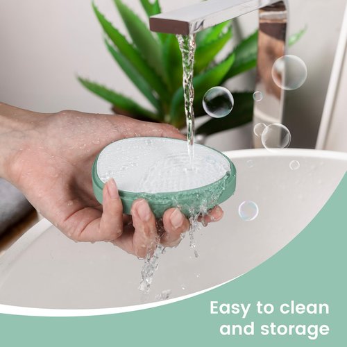 BEZOX Nano Glass Foot File Callus Remover with Cover – Gentle Glass Foot Pumice Stone, Effective Feet Scrubber for Dead Skin, and Portable Pedi Egg Foot Care Tool - Green