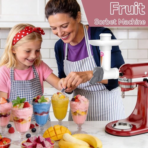 OTOmitra Ice Cream Maker Attachment - Dairy-Free Frozen Dessert Machine for KitchenAid Mixer | Dishwasher Safe