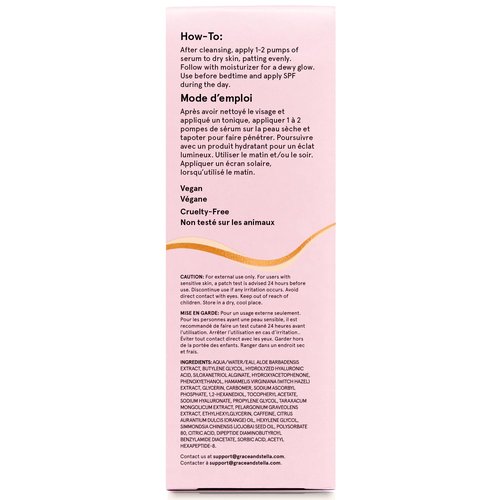 grace & stella Vitamin C Serum for Face (50ml /1.7 fl oz)- Brightening Vitamin C for Face with Hyaluronic Acid Serum To Reduce Dullness & Dark Spots - Vegan Skincare