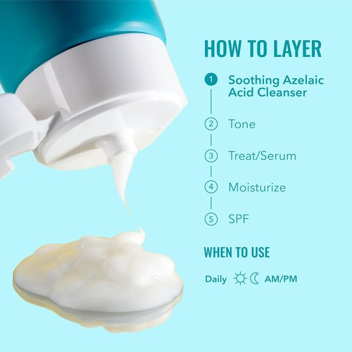 Good Molecules Soothing Azelaic Acid Cleanser - Gentle Creamy Face Wash for Oily & Sensitive Skin - 120 ml