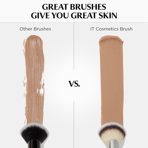 IT Cosmetics Heavenly Luxe Complexion Perfection Brush #7 - Dual-Ended Makeup Brush for Flawless Foundation & Contour, Ultra-Soft Synthetic Fibers
