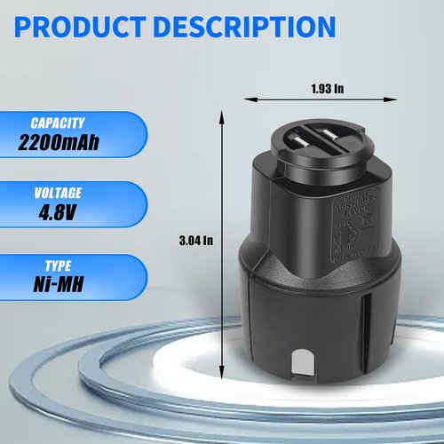 Sicimly Replacement Battery for Andis PowerGroom AGR/BGR Clippers,Compatible with for Andis Super AGR+, BGR+, Bgrc，AGR PlusSeries Cordless Clippers.2200mAh High-Capacity NiMH Pack.