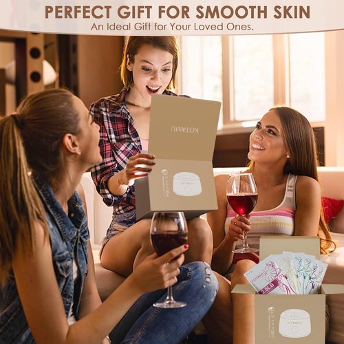 KOTAMU Hard Wax Beads, 6 Packs Waxing Beads for Hair Removal- Facial Bikini Brazilian Leg Sensitive Skin Full Body- Stripless Wax Beans Kit for Coarse & Fine Hair, Ideal for Women Men Home Salon Use