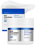 WELLAGE Real Hyaluronic Mucin Cream - Hydrating Daily Face Gel Moisturizer with Snail Mucin - 1.69oz