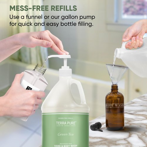 Terra Pure Hotel Body Wash/Hand Soap | One Gallon | Designed to Refill Soap Dispensers (Set of 1)