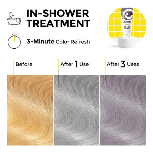 COLORLOMO Semi-Permanent Hair Color - 6 oz Color Depositing Conditioner with Shea Butter & Almond Oil | Vegan & Sulfate-Free Extreme Silver