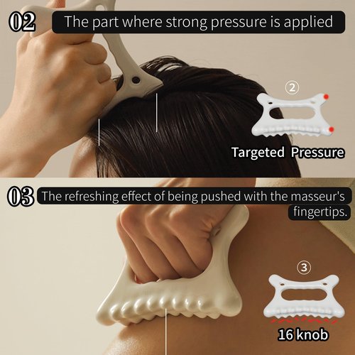 ROSE DE JARDIN Ceramic Gua Sha, Face&Body Guasha, Korean Gausha, Face Lift, Muscle Relief Massage Board, Skin Care Gift for Men Women