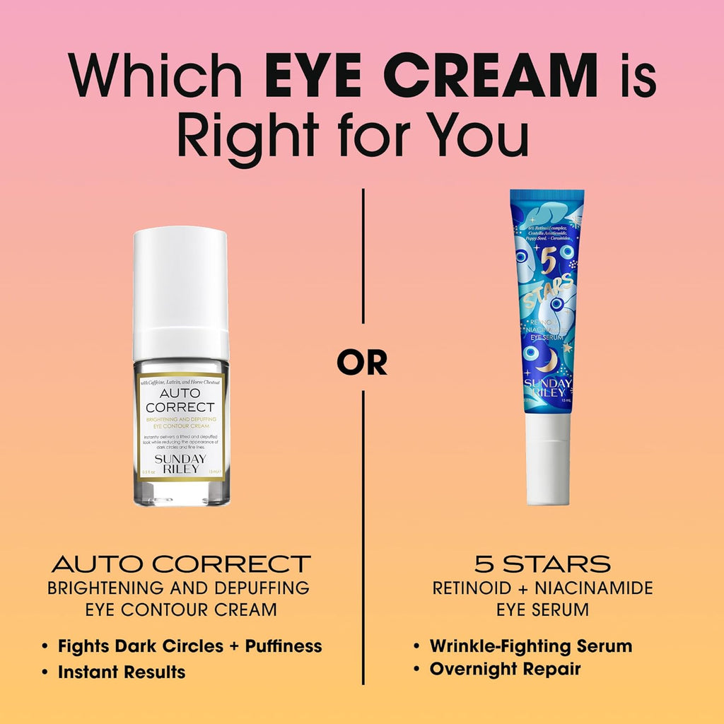 Sunday Riley Auto Correct Eye Cream - Brightening & Hydrating Formula for Youthful Eyes
