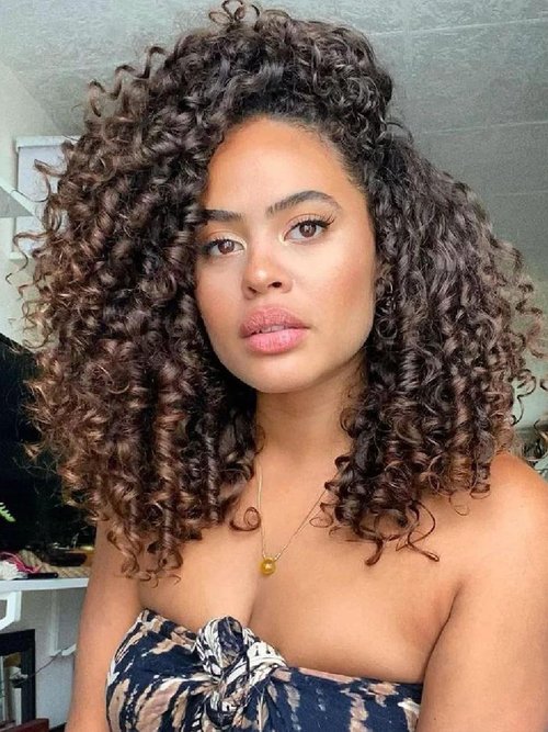 GoGo Curl Crochet Hair for Women 12 Inch Curly Crochet Hair Water Wave Curly Crochet Braids for Women 7 Packs Ombre Brown Deep Wave Braiding Hair Extensions (12 Inch, 1B/4/30)