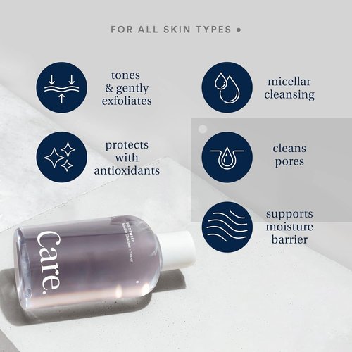 Care Micellar Cleanser & Facial Toner - Alcohol-Free, Hydrating Formula with Hyaluronic Acid | 8 fl oz