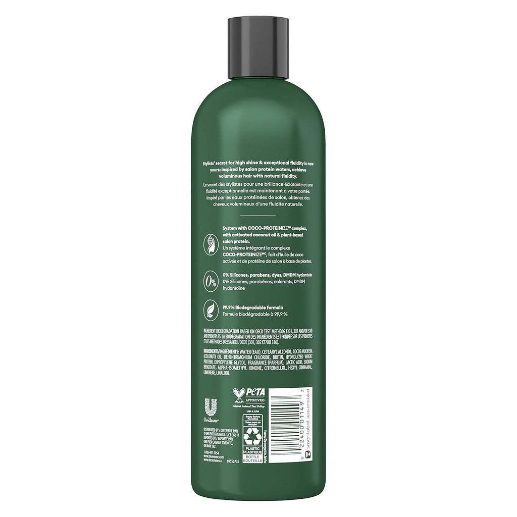 TRESemmé Volume Conditioner - Cruelty-Free Formula with Coconut & Biotin | 16.5oz for Silky Hair
