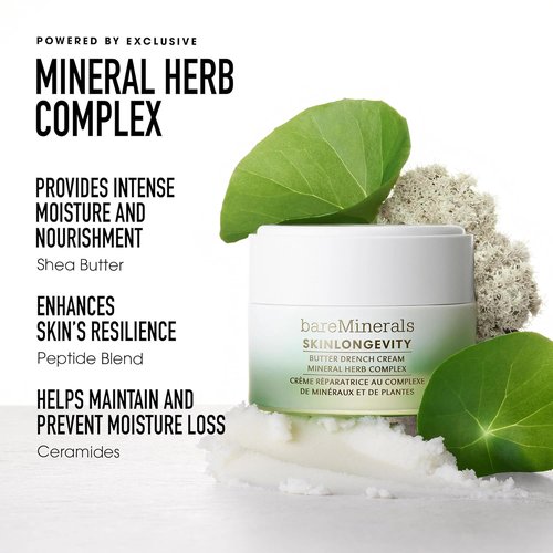 bareMinerals Face Cream & Serum Bundle - Hydrating Butter Drench for Restorative Skin Care