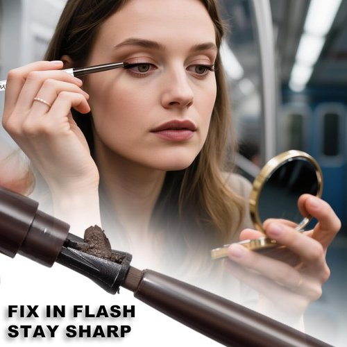 HECI BEAUTY Gel Eyeliner Pencil - Ultra-Smooth, Longwear Waterproof Formula | Dark Brown, 24HR Wear