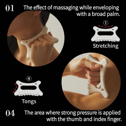 ROSE DE JARDIN Ceramic Gua Sha, Face&Body Guasha, Korean Gausha, Face Lift, Muscle Relief Massage Board, Skin Care Gift for Men Women