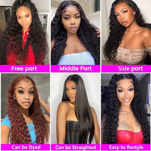 Human Hair Bundles 20 Inch Single Deep Wave Hair Bundles 100% Unprocessed Brazilian Virgin Deep Curly Human Hair 1 Bundles Deep Wavy Hair Extensions for Black Women Natural Black