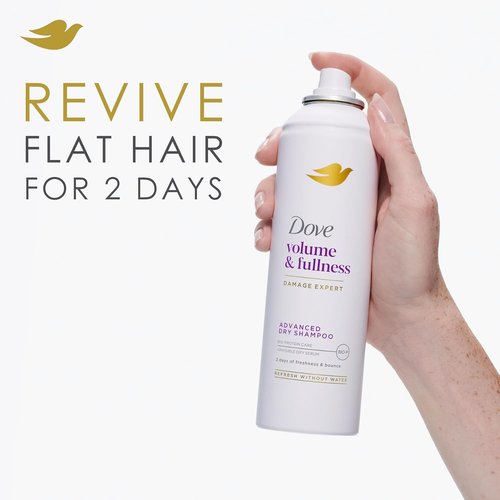 Dove Dry Shampoo Spray - Volume & Fullness | Absorbs Oil for Fresh Hair - 5 oz (2-Pack)