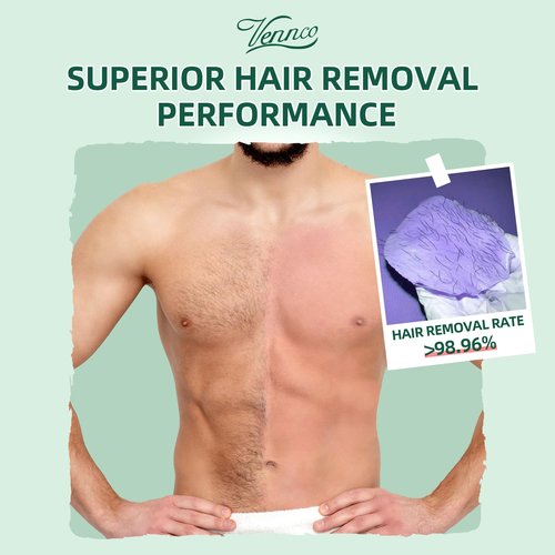 Vennco Hard Wax Beads Kit for Hair Removal, 36 Pieces Wax Beads for Full Body, Face, and Brazilian Bikini, Aloe, Lavender, Cherry Blossom - Includes Pre and Post Wax Oils