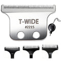 Wahl 2215 Replacement T Wide Blades - Adjustable Stainless Steel Zero-Gap for Detailer Li Trimmer (1PC, Silver)