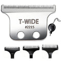 2215 Replacement T Wide Blades Compatible with Wahl 5 Star Detailer Li Trimmer(8081) and (8171) - Adjustable Stainless-steel Zero-Gap Trimmer Blade （1PC-silver)