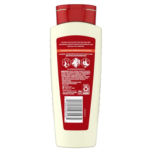 Old Spice Cleansing Body Wash for Men, 24/7 Shower Fresh with Lasting Scent, Moisturize & Renew, Gentle on Skin, Vitamin B3, Sunrise with Peach + Mandarin Peel Scent, 18 oz