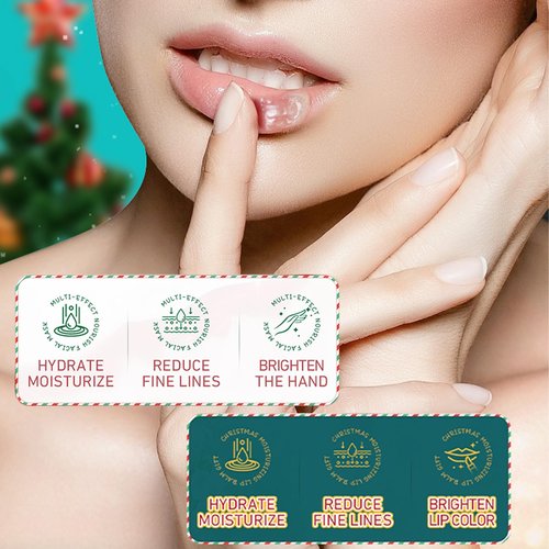 8Pcs Christmas Hand Cream Lip Balm Gift Set,Deep Moisturizing Lip Mask Hand Lotion Cream Travel Set，Deep Moisture, Moisturize Lips, Lubricate Hands for Women Mom Girls