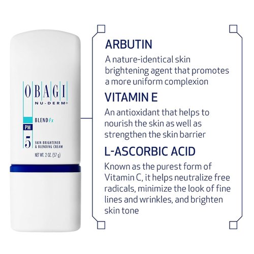 Obagi Nu-Derm Blend Fx - Skin Brightening Cream with Arbutin, Vitamins C & E for Soft, Radiant Skin