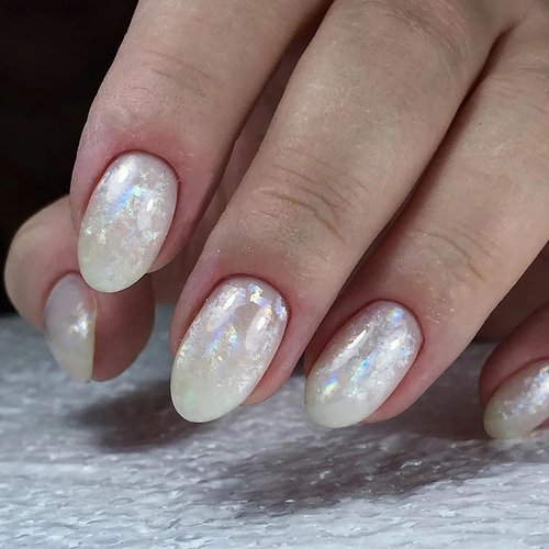 SILPECWEE 2 Boxes Aurora Nail Foil Clear Laser Glass Fragment Nail Transfer Foil for Long Acrylic Nails Starry Sky Holographic Nail Art Foil Stickers Manicure Design for DIY Nails Decoration