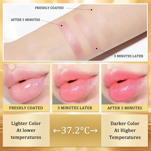 PH Adjusting Lipstick for Mature Women - Color Changing, Transfer Proof & Long-Lasting Glossy Shine (2 Pcs)