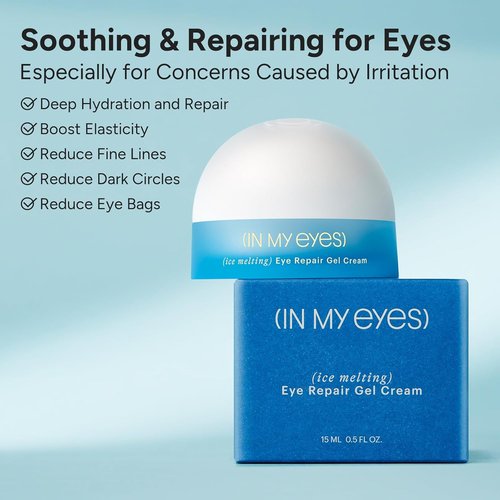 In My Eyes Eye Repair Gel Cream - Caffeine & Lutein Anti-Wrinkle Treatment for Dark Circles | 0.5 oz.