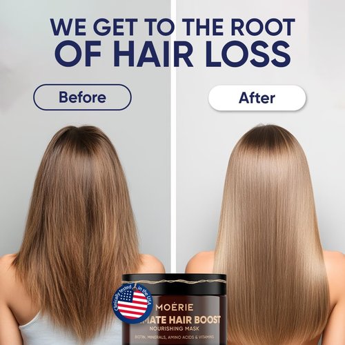 Moerie Mineral Hair Growth & Repair Mask - Vegan-Friendly Treatment for Thicker, Fuller Hair - Paraben & Silicone Free