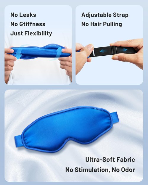 Cooling Eye Mask for Puffy Eyes: Fsa Eligible Items Hsa, Ice Eye Pack for Magraine After Surgery Relief - Reuable Cold Compress for Headache Puffiness - Comfortable Perfect Fit Gel Sleep Mask