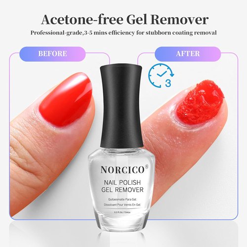 Skiennix Gel Nail Polish Remover - Low-Odor, Acetone-Free Formula for Quick 3-5 Minute Removal | 15ml