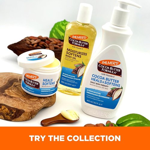 Palmer's Cocoa Butter Formula Daily Skin Therapy Cocoa Butter Body Lotion for Dry Skin, Hand & Body Conditioner, Pump Bottle,13.5 Oz (Pack of 3)