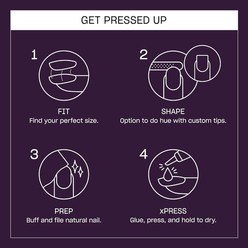 OPI Press On Nails - Short Round & Squoval Styles | 24 Count With Nail Glue | Long Lasting & Reusable