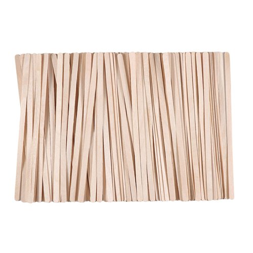 300/600/1200 Pieces Disposable Wood Stick Beauty Spatulas Log Hair Removal Wax Coating and Eyebrow Trimming Wooden Stick (1200pcs)