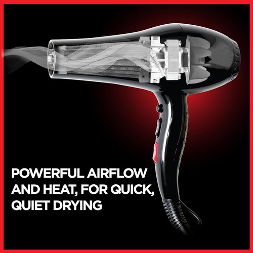 CHI Dynamic Hair Dryer - Smooth & Voluminous Blow Dryer with Comb Attachment & Nozzle | Low Noise Design
