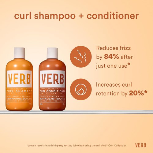VERB Curl Shampoo - Nourishing Curl Shampoo for All Curl Types - Vegan, Paraben-Free, Sulfate-Free
